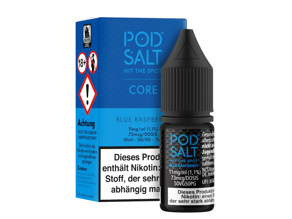 Pod Salt - Core - Blue Raspberry - Nikotinsalz Liquid - 1er Packung / 11 mg/ml time4smoke.de