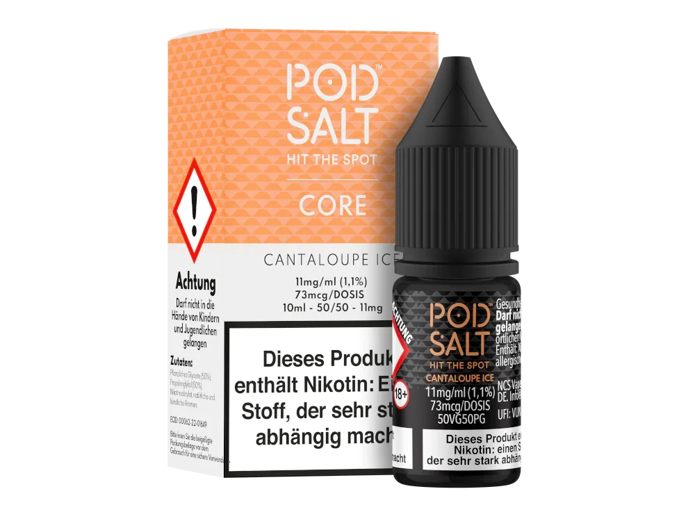Pod Salt - Core - Cantaloupe Ice - Nikotinsalz Liquid - 1er Packung / 11 mg/ml time4smoke.de