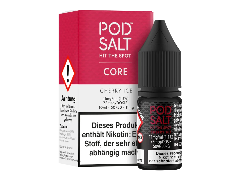 Pod Salt - Core - Cherry Ice - Nikotinsalz Liquid - 1er Packung / 11 mg/ml time4smoke.de