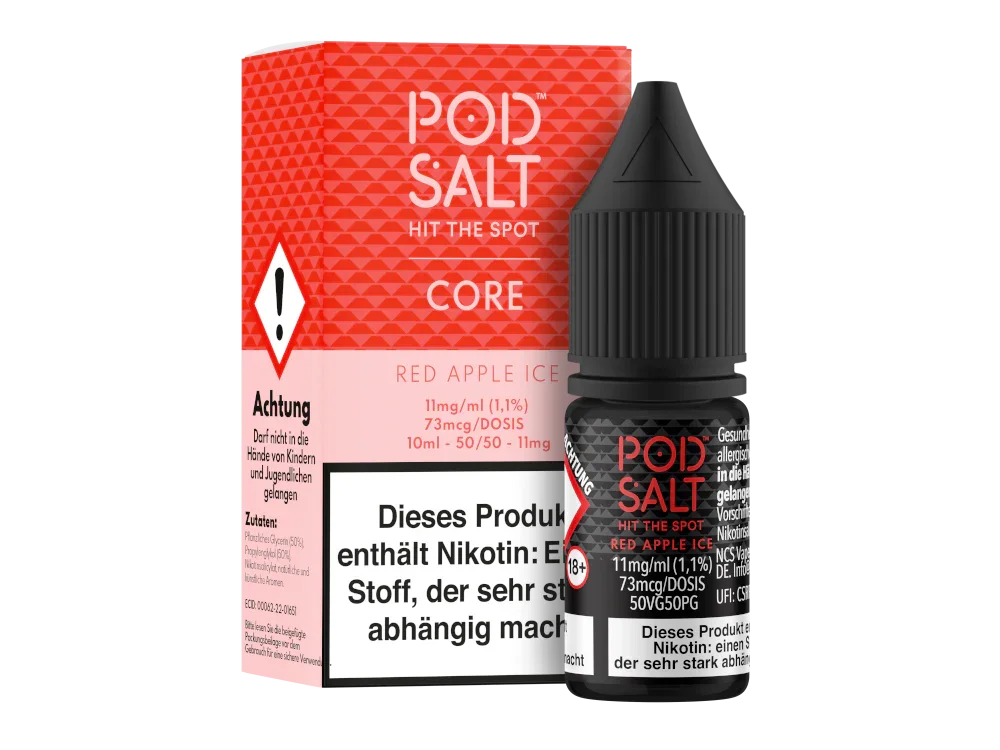 Pod Salt - Core - Red Apple Ice - Nikotinsalz Liquid - 1er Packung / 11 mg/ml time4smoke.de