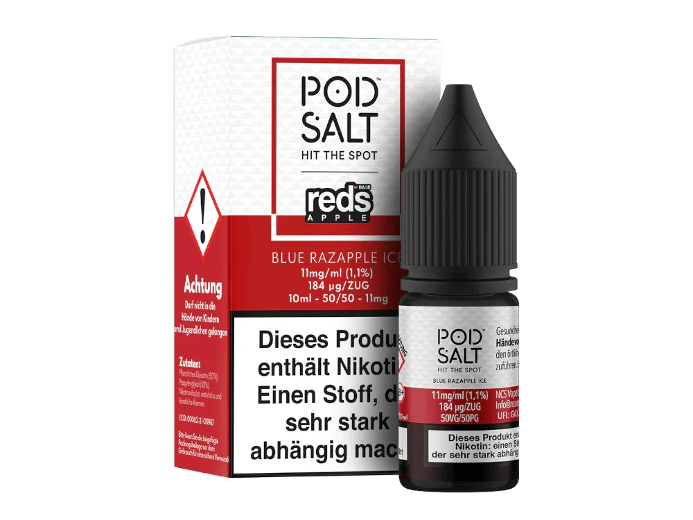 Pod Salt - Fusion - Blue Razapple Ice - Nikotinsalz Liquid - 1er Packung / 11 mg/ml time4smoke.de