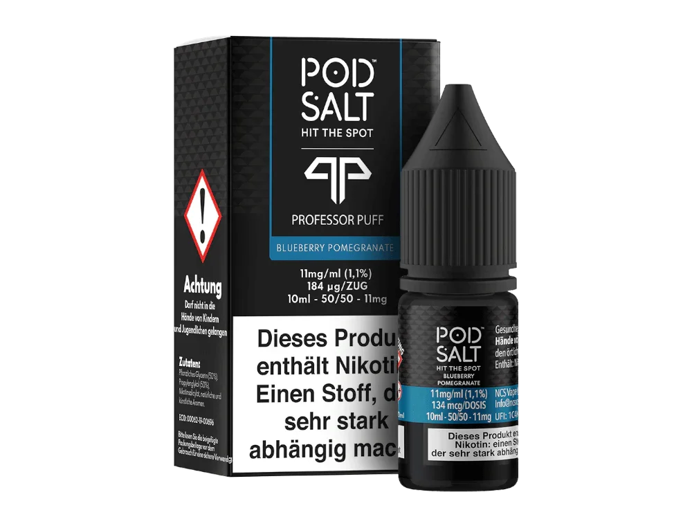 Pod Salt - Fusion - Blueberry Pomegranate - Nikotinsalz Liquid - 1er Packung / 11 mg/ml time4smoke.de