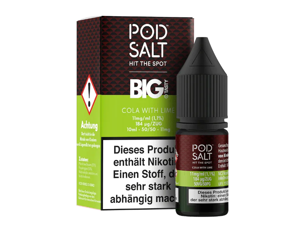 Pod Salt - Fusion - Cola with Lime - Nikotinsalz Liquid - 1er Packung / 11 mg/ml time4smoke.de