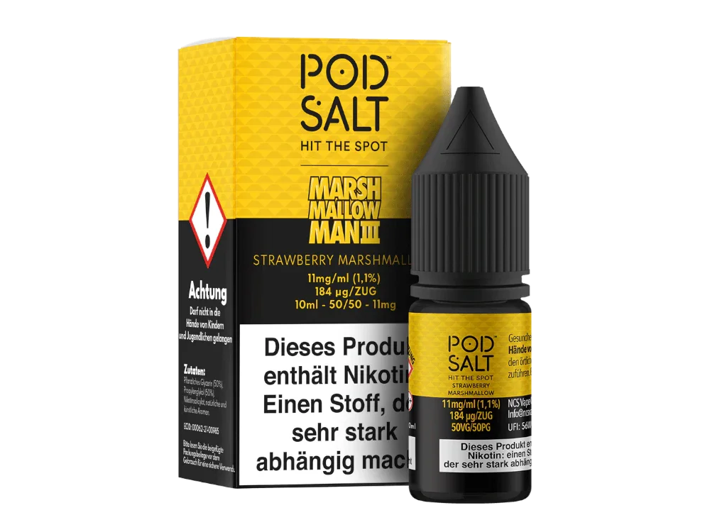 Pod Salt - Fusion - Marshmallow Man 3 - Nikotinsalz Liquid - 1er Packung / 11 mg/ml time4smoke.de