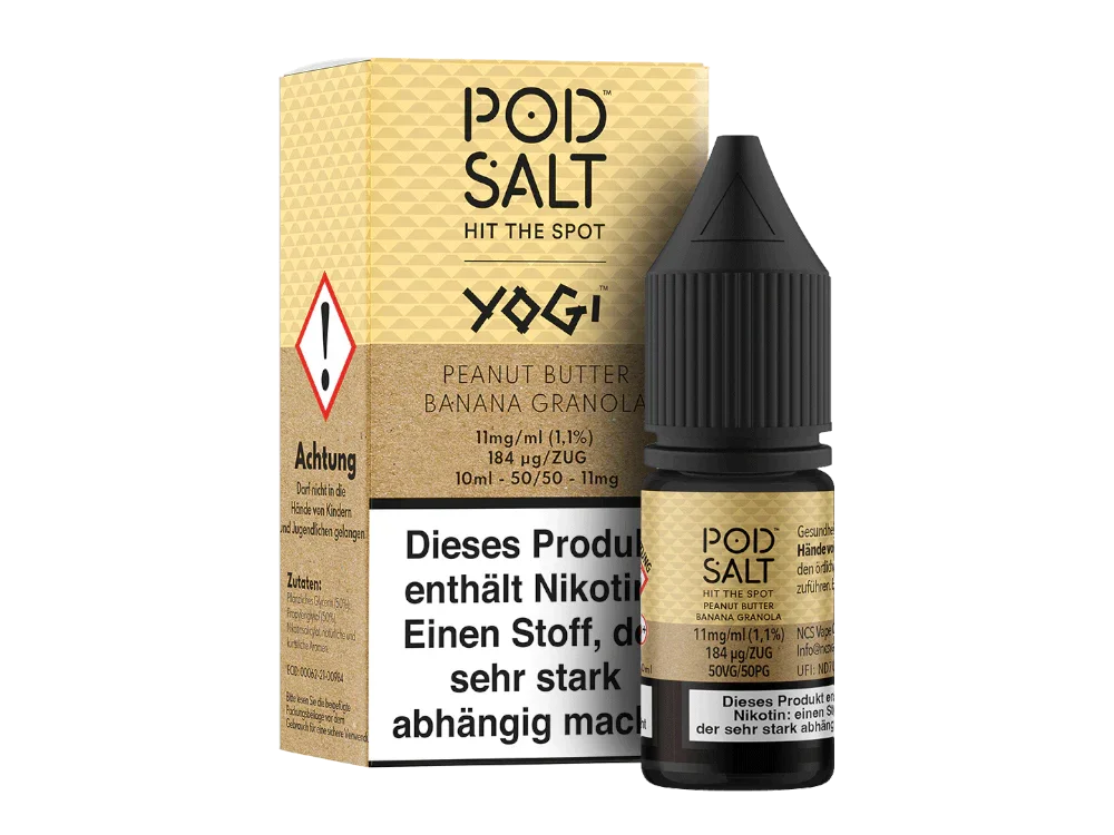 Pod Salt - Fusion - Peanut Butter Banana Granola - Nikotinsalz Liquid - 1er Packung / 11 mg/ml time4smoke.de