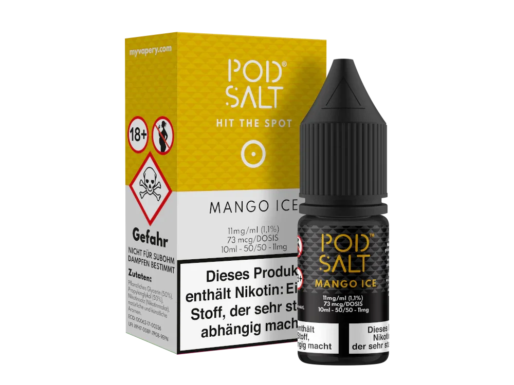 Pod Salt - Mango Ice - Nikotinsalz Liquid - 1er Packung / 11 mg/ml time4smoke.de