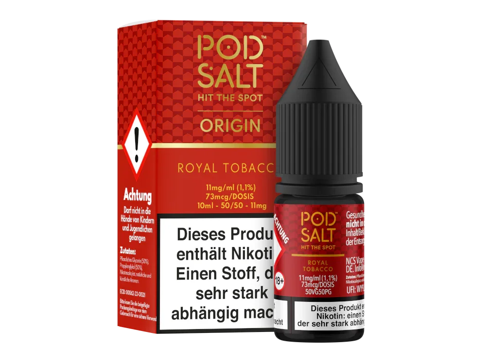 Pod Salt - Origin - Royal Tobacco - Nikotinsalz Liquid - 1er Packung / 11 mg/ml time4smoke.de