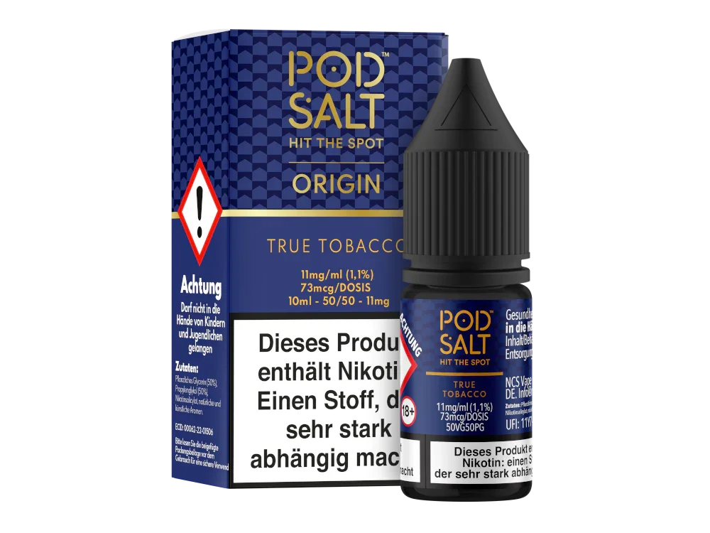 Pod Salt - Origin - True Tobacco - Nikotinsalz Liquid - 1er Packung / 11 mg/ml time4smoke.de
