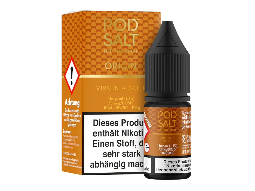 Pod Salt - Origin - Virginia Gold - Nikotinsalz Liquid - 1er Packung / 11 mg/ml time4smoke.de
