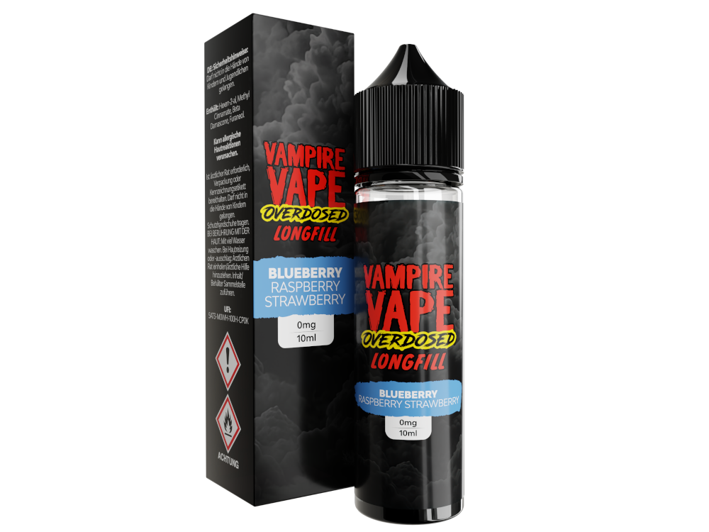 Vampire Vape - Overdosed - Blueberry Raspberry Strawberry - Longfill Aroma 10 ml