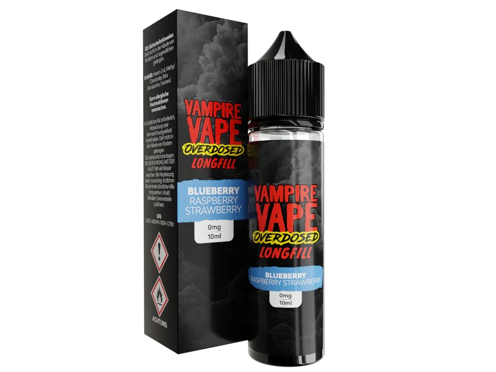 Vampire Vape - Overdosed - Blueberry Raspberry Strawberry - Longfill Aroma 10 ml - Blueberry Raspberry Strawberry / 1er Packung time4smoke.de