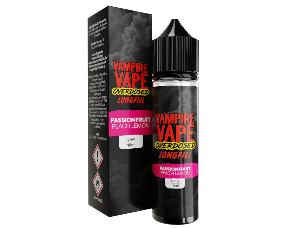 Vampire Vape - Overdosed - Passionfruit Peach Lemon - Longfill Aroma 10 ml - Passionfruit Peach Lemon / 1er Packung time4smoke.de