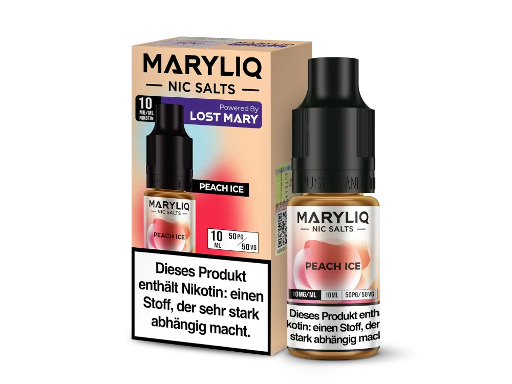 MARYLIQ - Peach Ice - Nikotinsalz Liquid - 10 mg/ml time4smoke.de