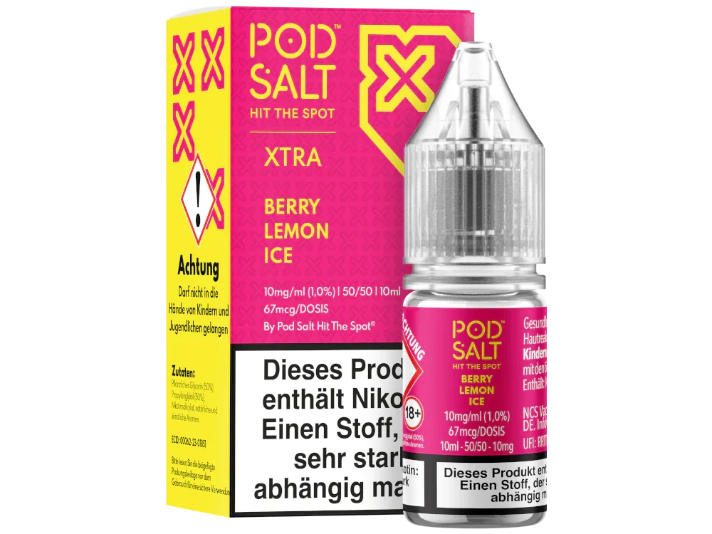 Pod Salt - XTRA - Berry Lemon Ice - Nikotinsalz Liquid - Berry Lemon Ice / 1er Packung / 10 mg/ml time4smoke.de