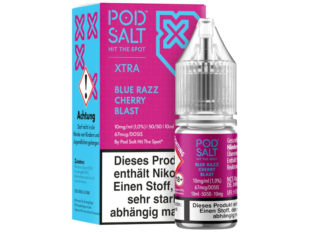 Pod Salt - XTRA - Blue Razz Cherry Blast - Nikotinsalz Liquid