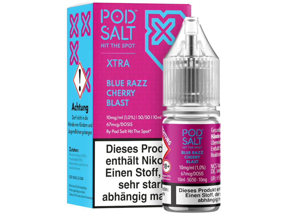 Pod Salt - XTRA - Blue Razz Cherry Blast - Nikotinsalz Liquid