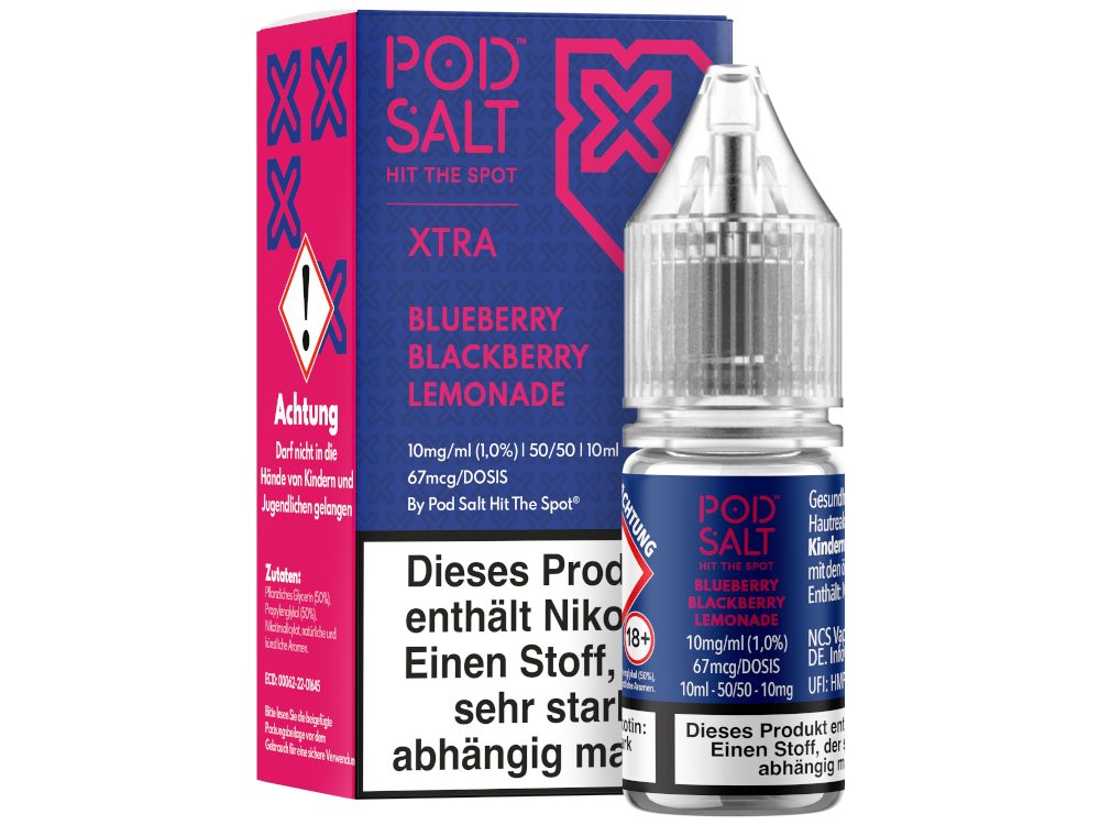 Pod Salt - XTRA - Blueberry Blackberry Lemonade - Nikotinsalz Liquid