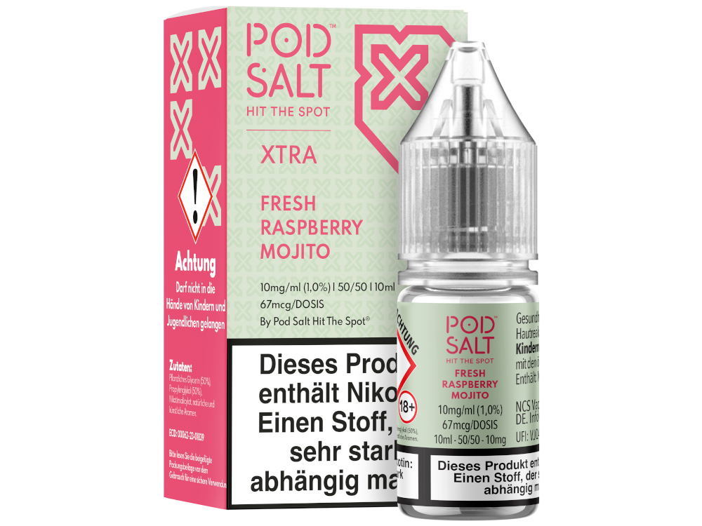 Pod Salt - XTRA - Fresh Raspberry Mojito - Nikotinsalz Liquid