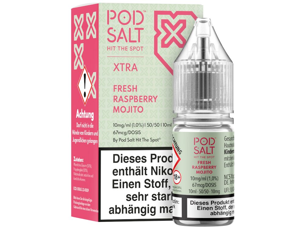 Pod Salt - XTRA - Fresh Raspberry Mojito - Nikotinsalz Liquid