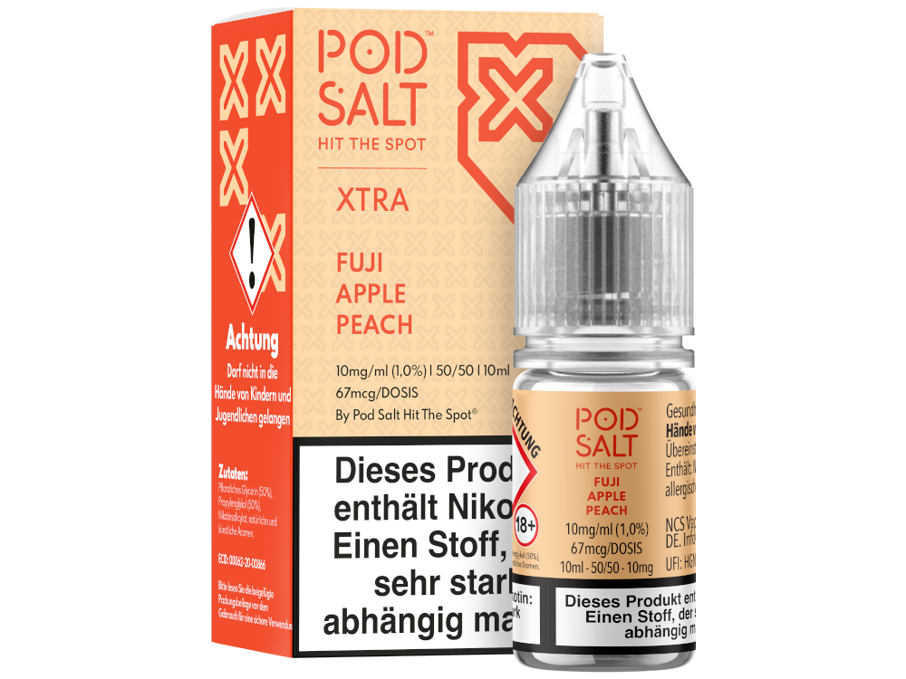 Pod Salt - XTRA - Fuji Apple Peach - Nikotinsalz Liquid