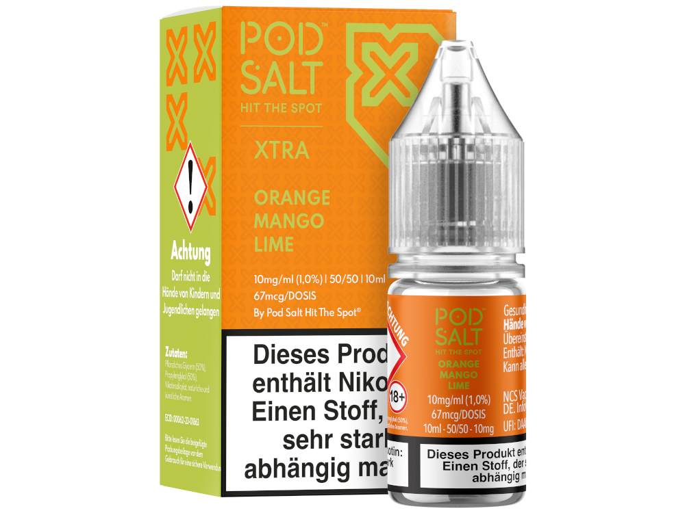 Pod Salt - XTRA - Orange Mango Lime - Nikotinsalz Liquid