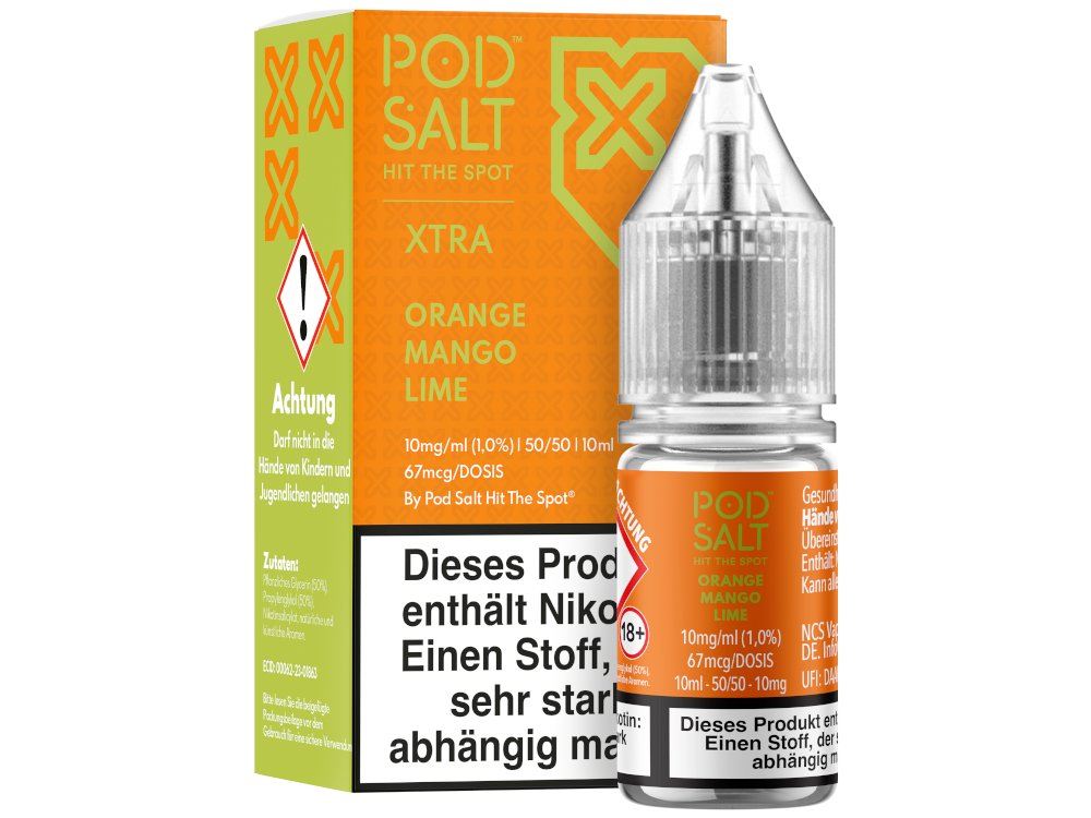 Pod Salt - XTRA - Orange Mango Lime - Nikotinsalz Liquid