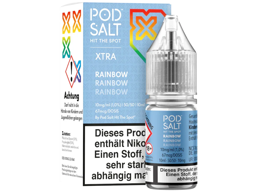 Pod Salt - XTRA - Rainbow - Nikotinsalz Liquid - Rainbow / 1er Packung / 10 mg/ml time4smoke.de