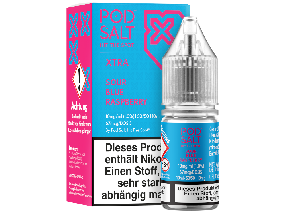 Pod Salt - XTRA - Sour Blue Raspberry - Nikotinsalz Liquid