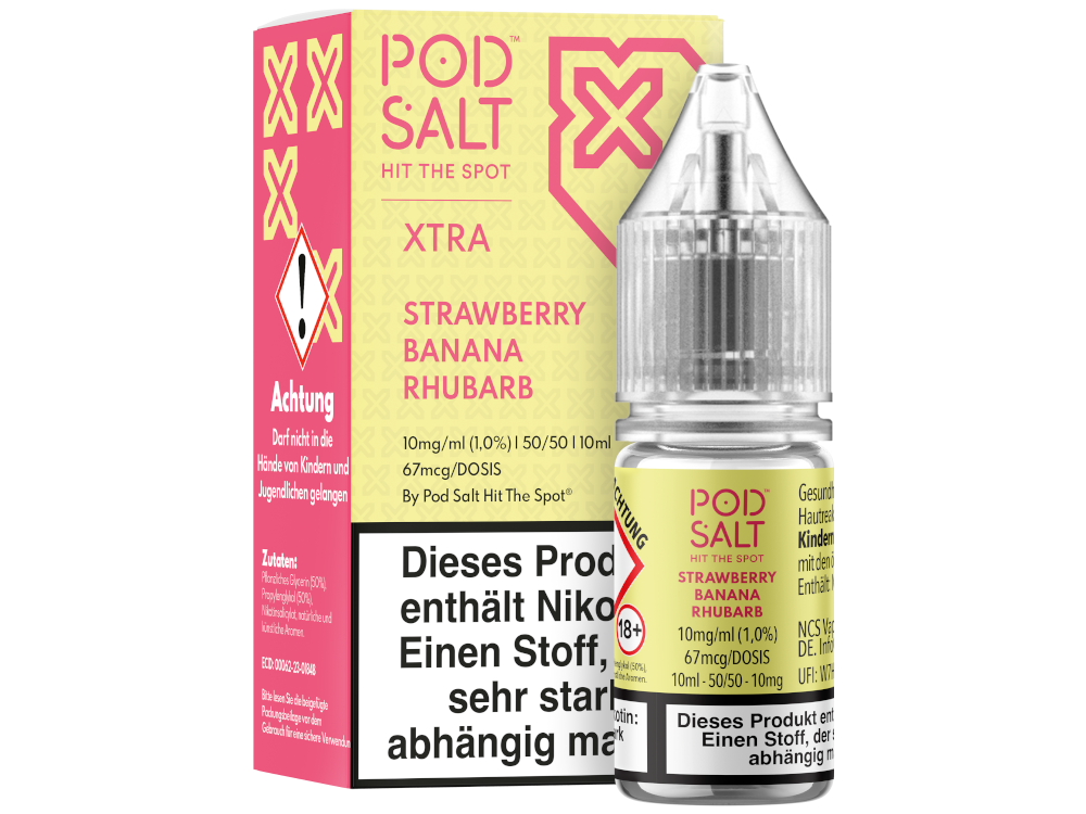 Pod Salt - XTRA - Strawberry Banana Rhubarb - Nikotinsalz Liquid