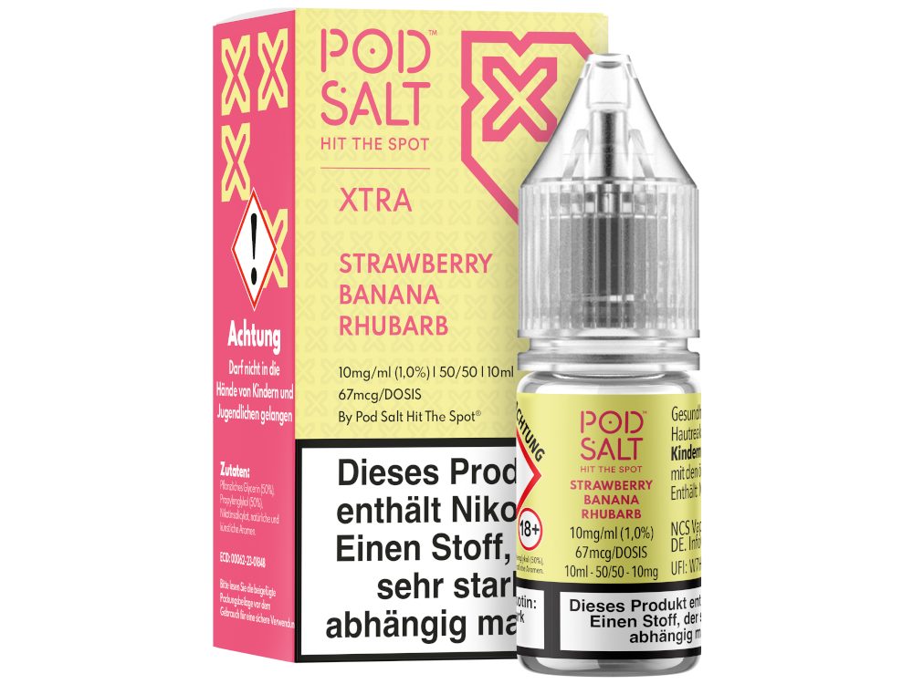 Pod Salt - XTRA - Strawberry Banana Rhubarb - Nikotinsalz Liquid