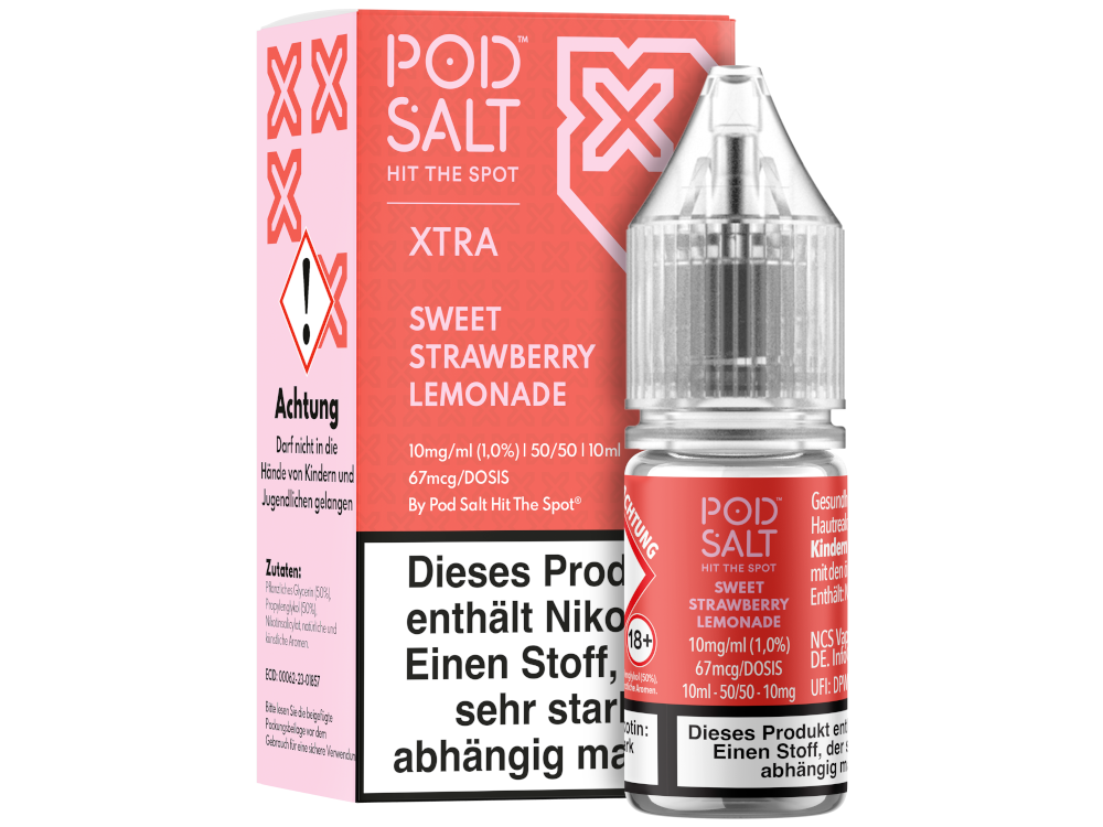 Pod Salt - XTRA - Sweet Strawberry Lemonade - Nikotinsalz Liquid