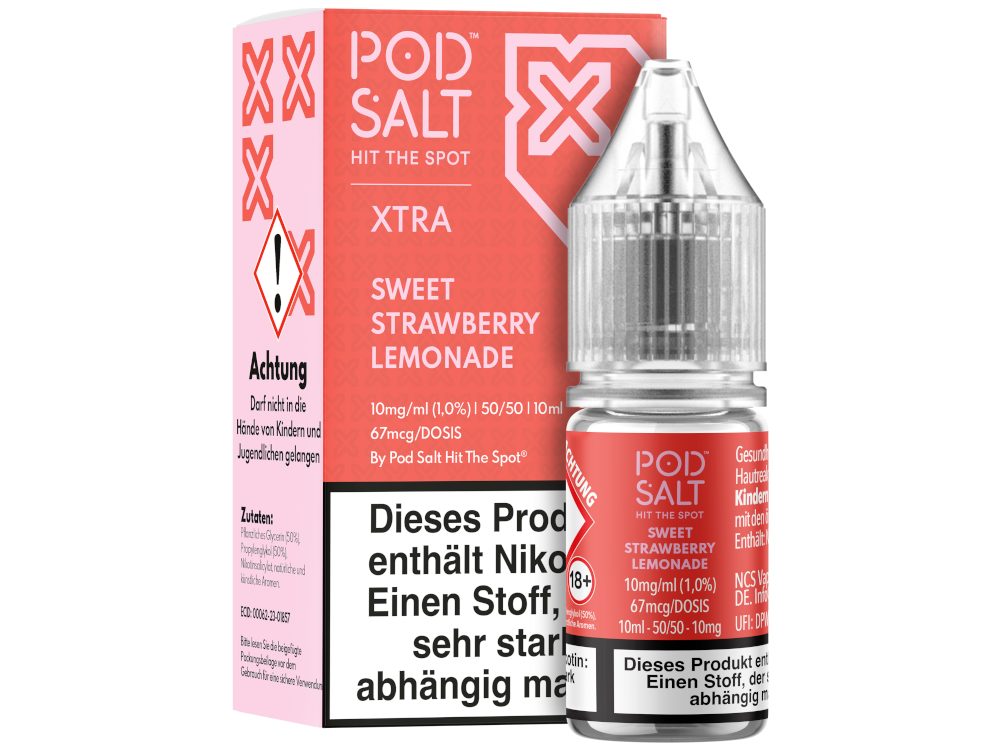 Pod Salt - XTRA - Sweet Strawberry Lemonade - Nikotinsalz Liquid