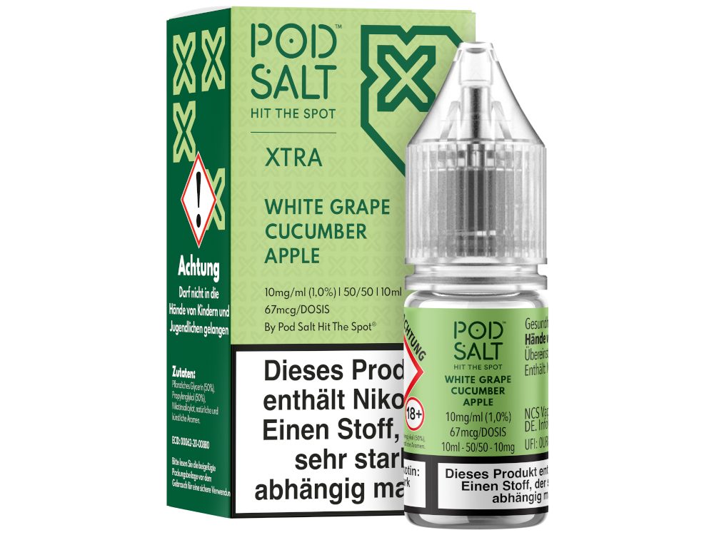 Pod Salt - XTRA - White Grape Cucumber Apple - Nikotinsalz Liquid