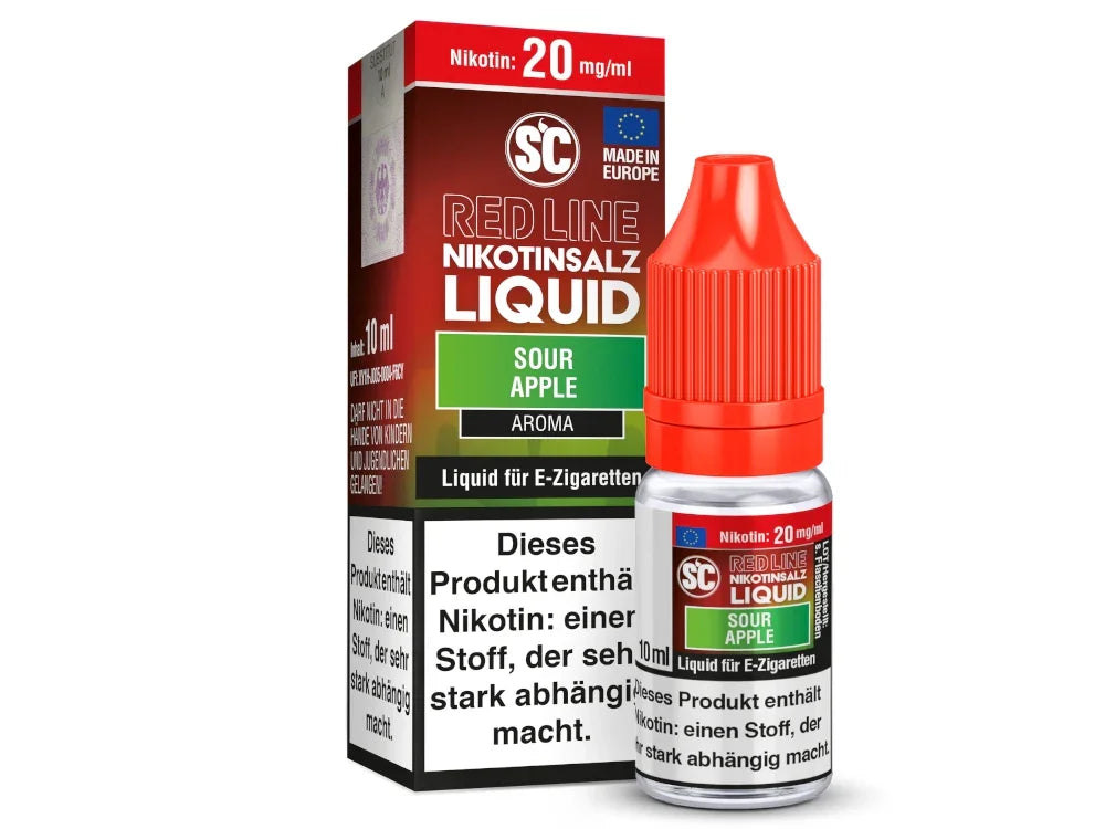 SC - Red Line - Sour Apple - Nikotinsalz Liquid - 1er Packung / 20 mg/ml time4smoke.de