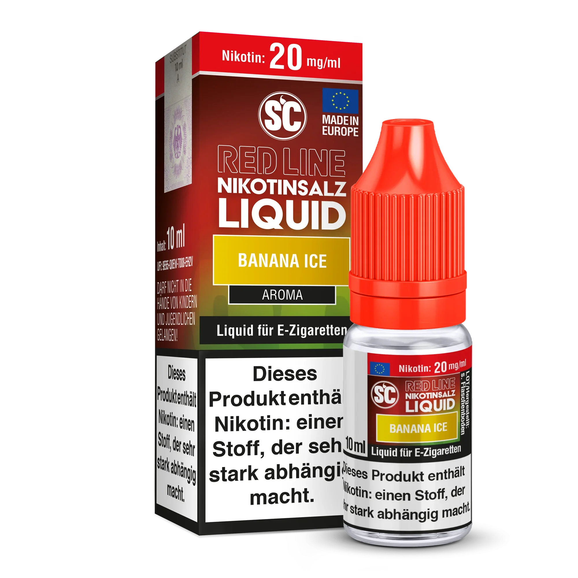 SC - Red Line - Banana Ice - Nikotinsalz Liquid - 1er Packung / 20 mg/ml time4smoke.de