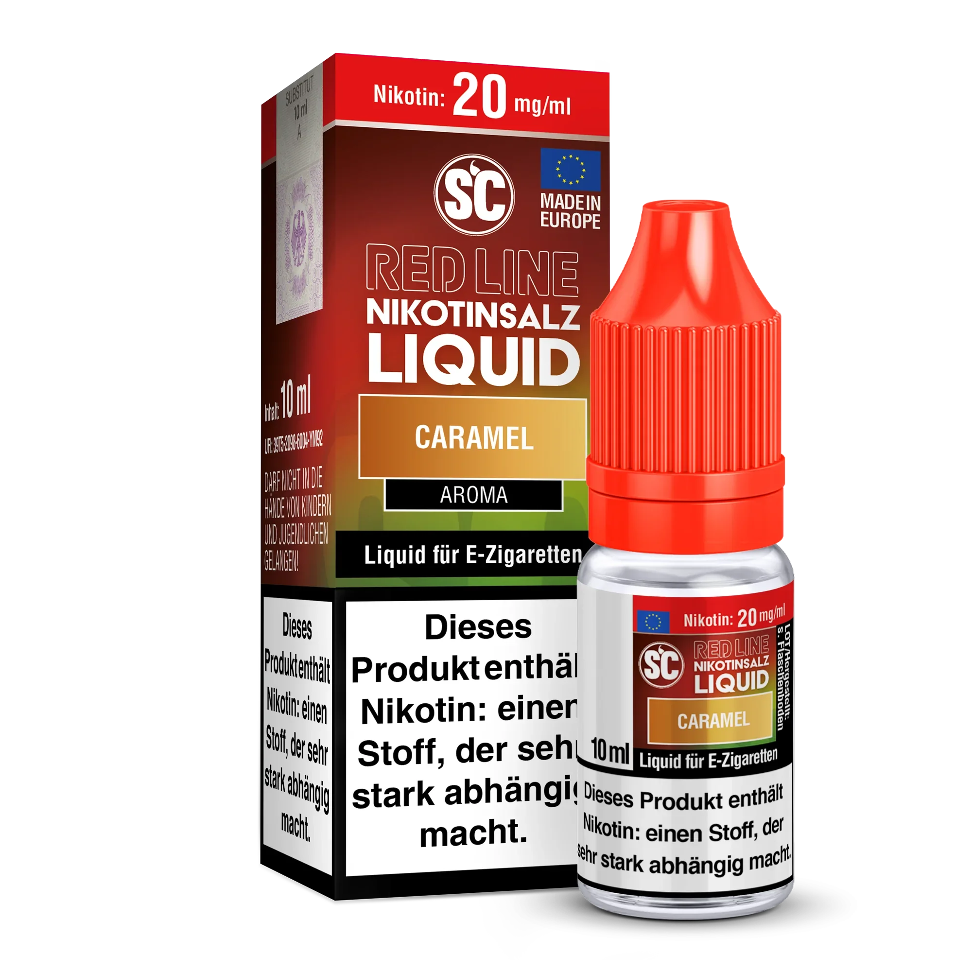 SC - Red Line - Caramel - Nikotinsalz Liquid - 1er Packung / 20 mg/ml time4smoke.de