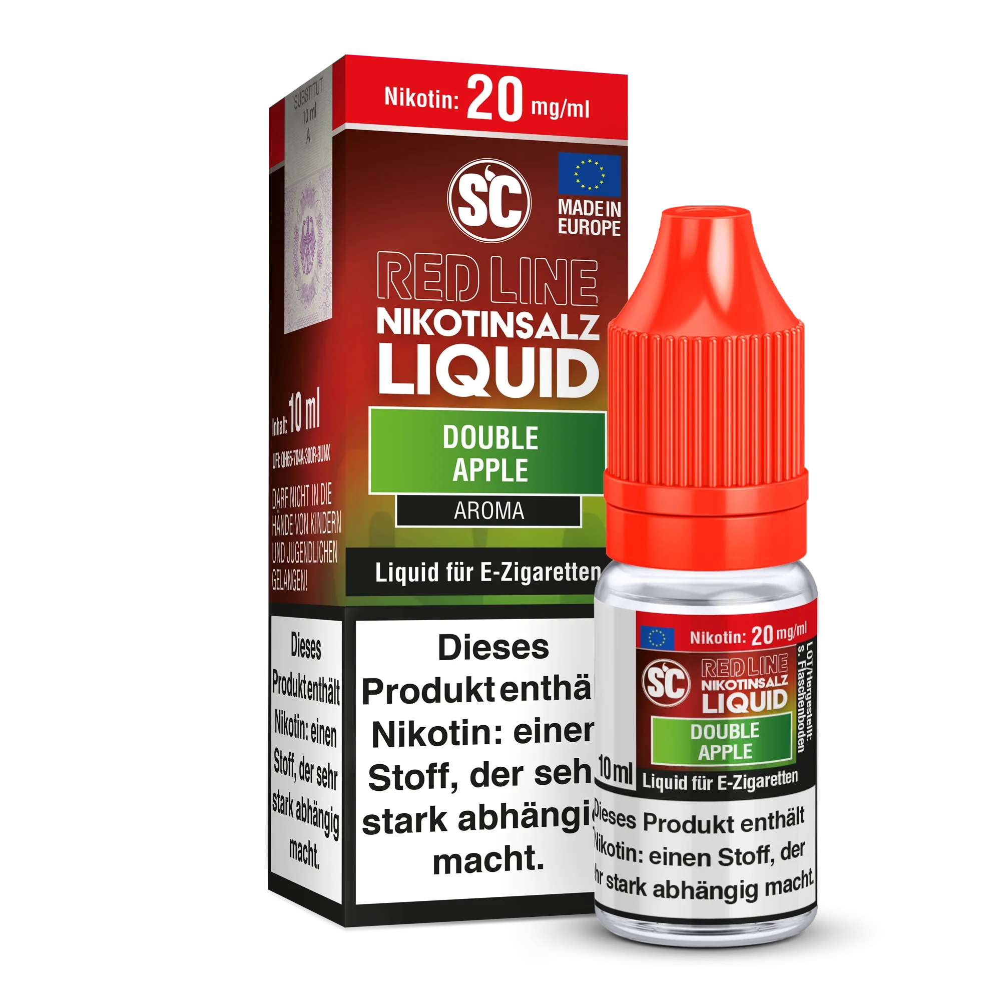 SC - Red Line - Double Apple - Nikotinsalz Liquid - 1er Packung / 20 mg/ml time4smoke.de