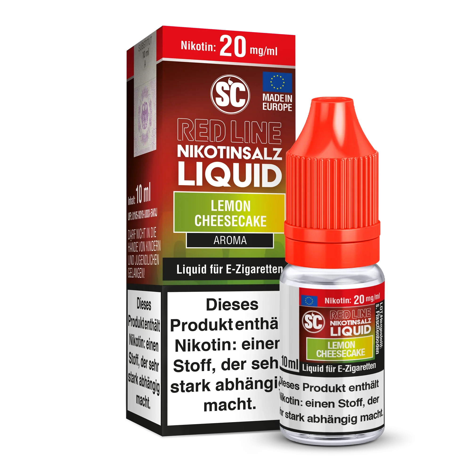 SC - Red Line - Lemon Cheesecake - Nikotinsalz Liquid - 1er Packung / 20 mg/ml time4smoke.de