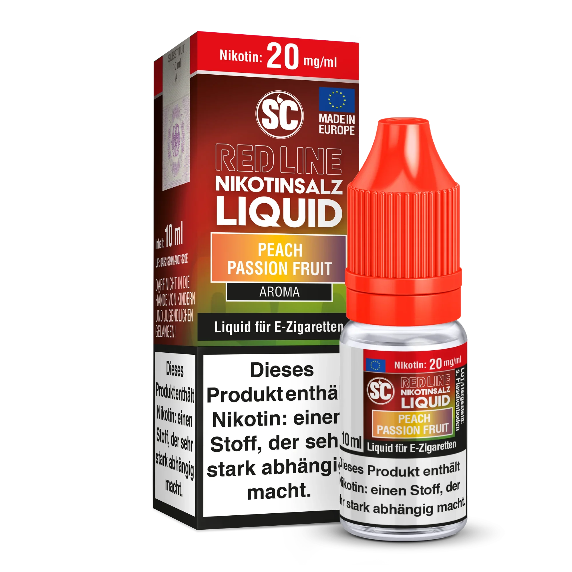 SC - Red Line - Peach Passion Fruit - Nikotinsalz Liquid - 1er Packung / 20 mg/ml time4smoke.de