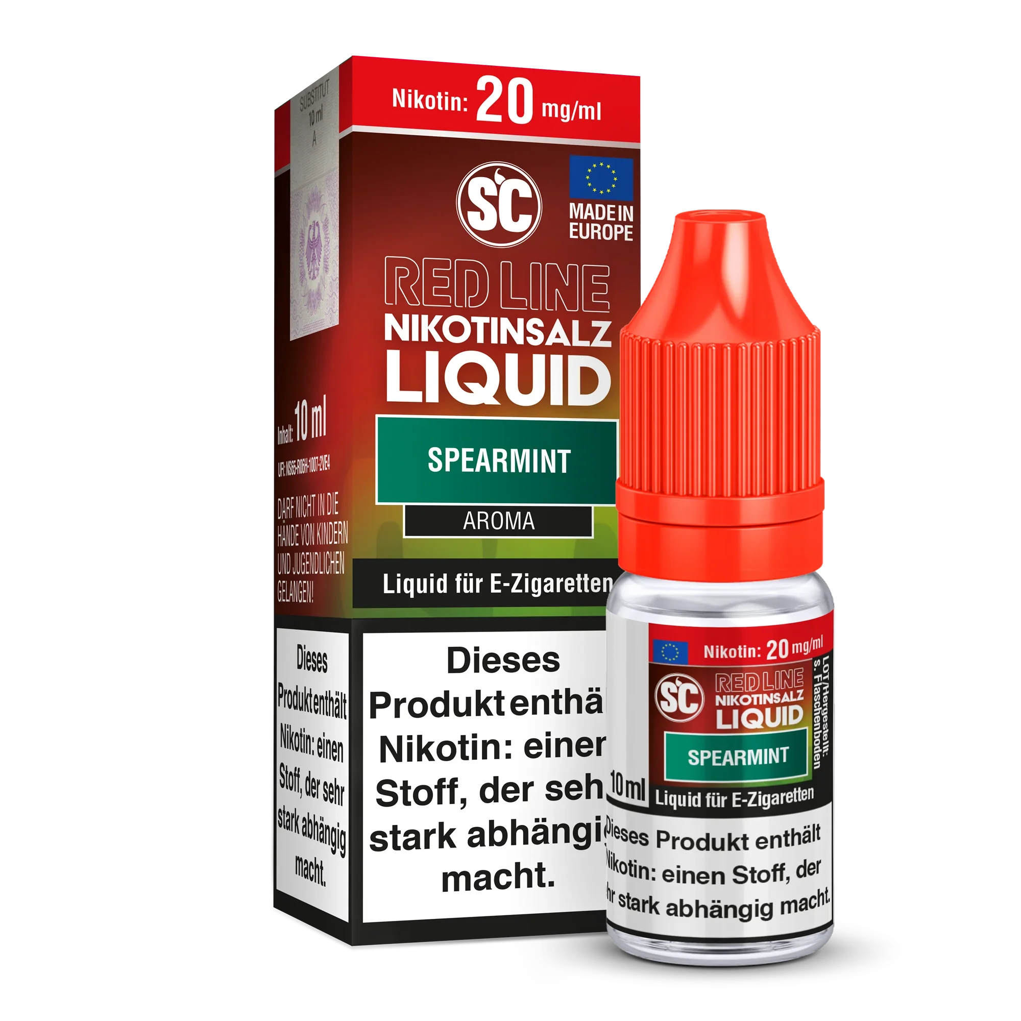 SC - Red Line - Spearmint - Nikotinsalz Liquid - 1er Packung / 20 mg/ml time4smoke.de