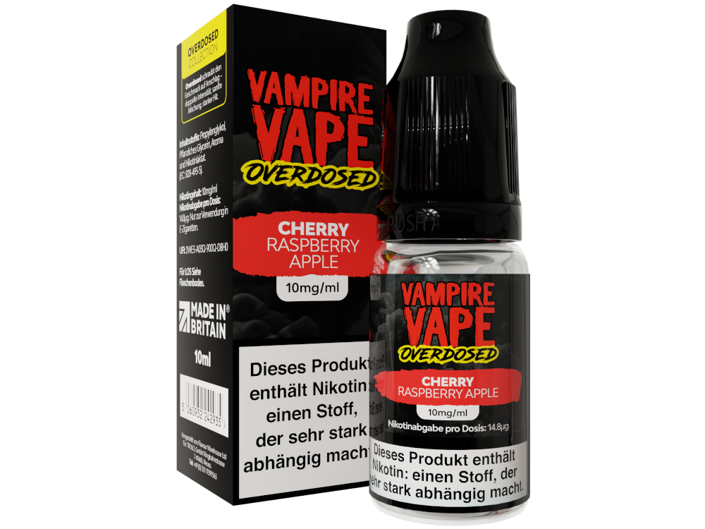 Vampire Vape - Overdosed - Cherry Raspberry Apple - Nikotinsalz Liquid