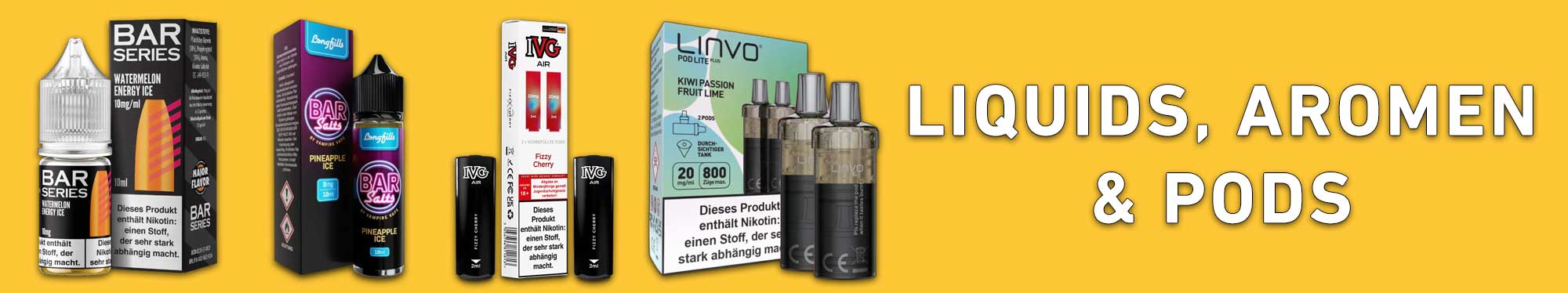 Liquids, Aromen & Pods