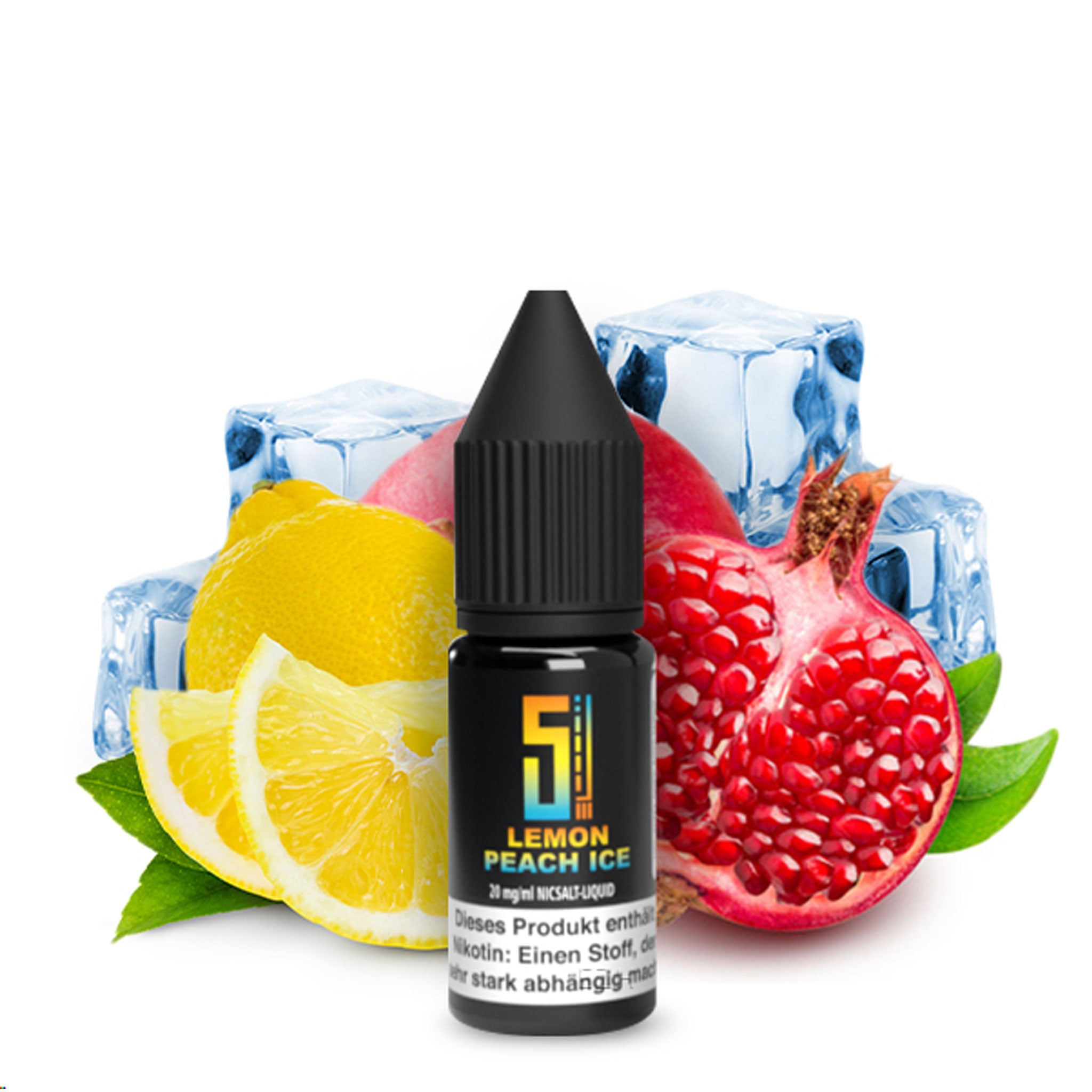 5EL - Lemon Peach Ice - Nikotinsalz Liquid