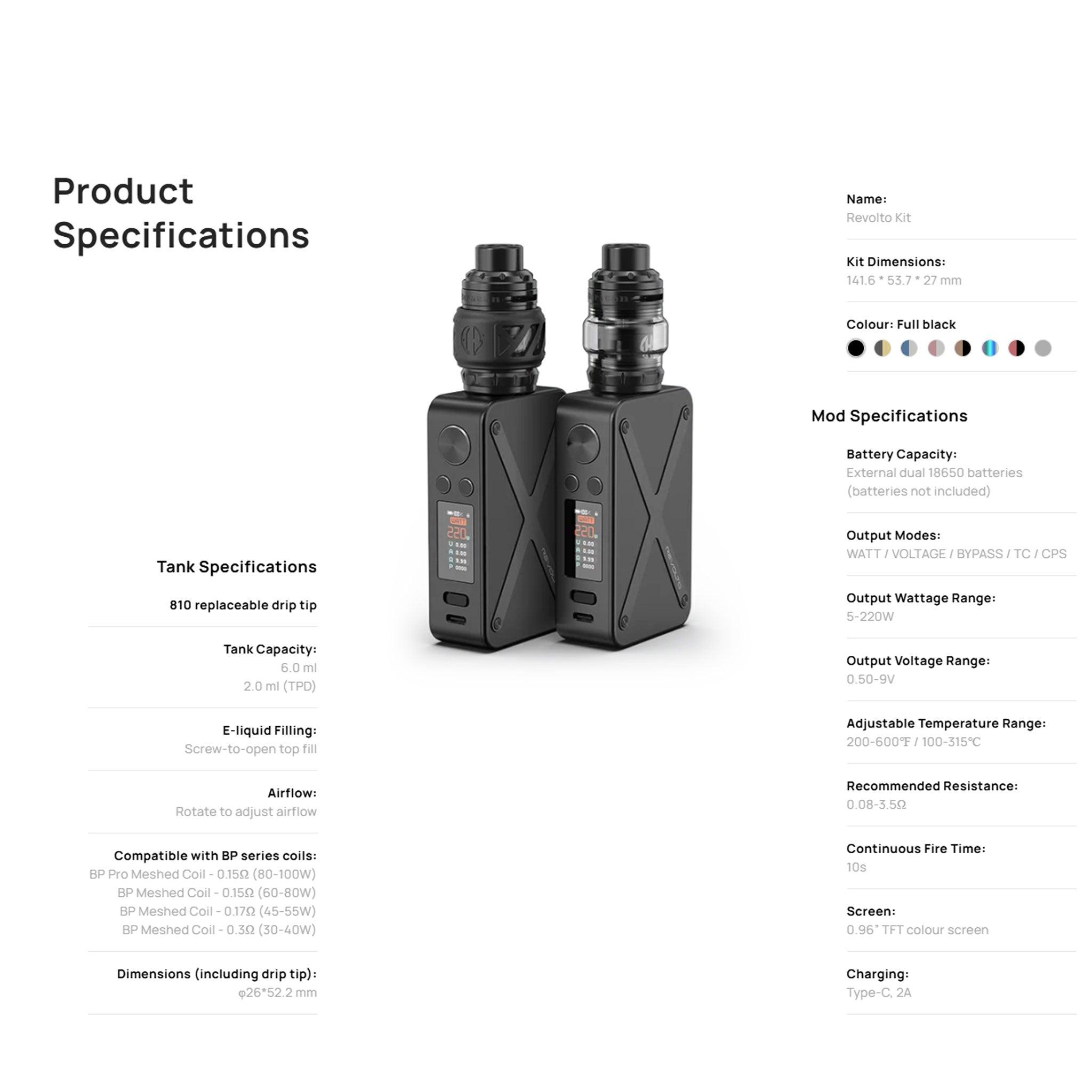 Aspire - Revolto Kit (6 ml) E-Zigarette