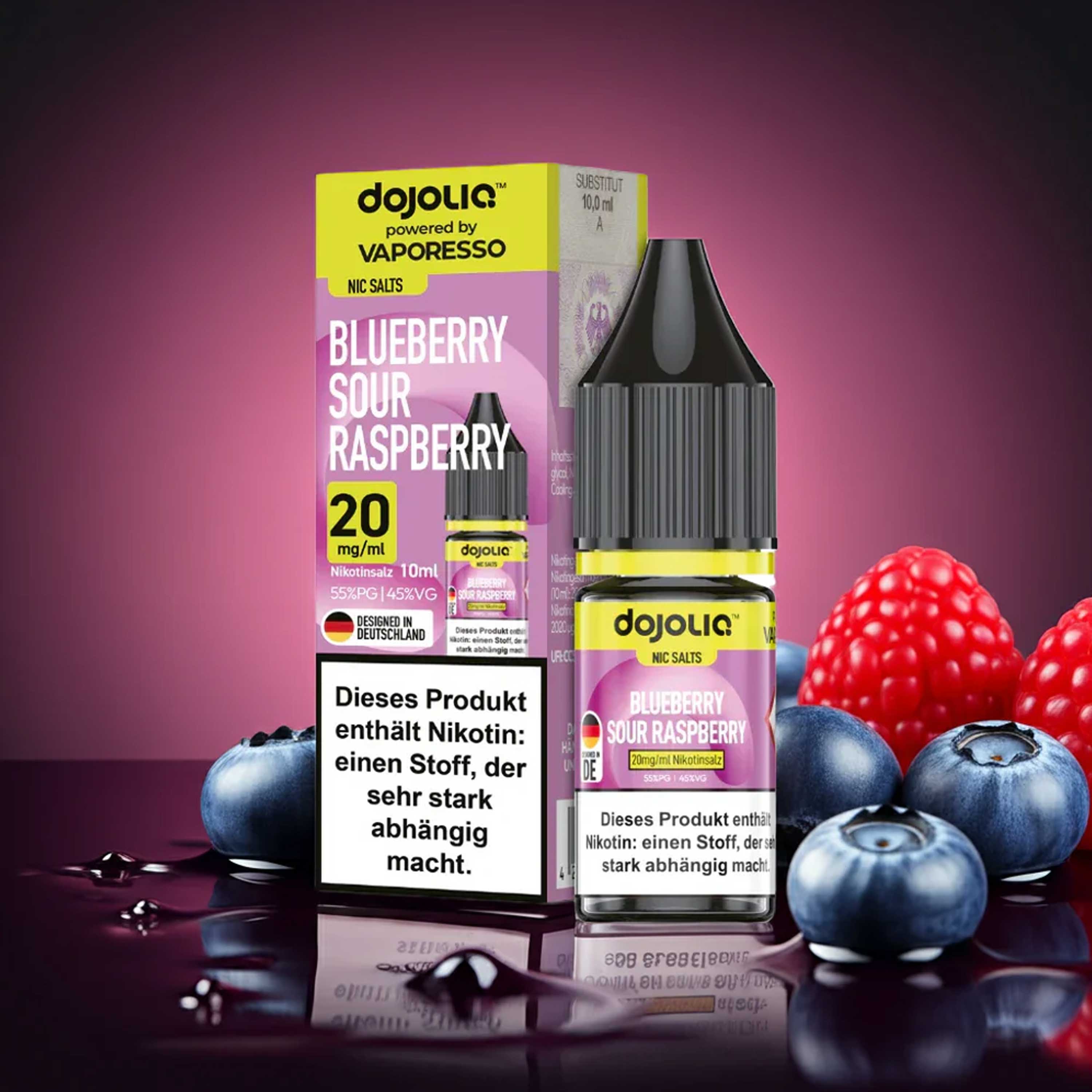 Dojoliq - Blueberry Sour Raspberry: Himbeer-Blaubeer-Aromen mit spritzigem Twist