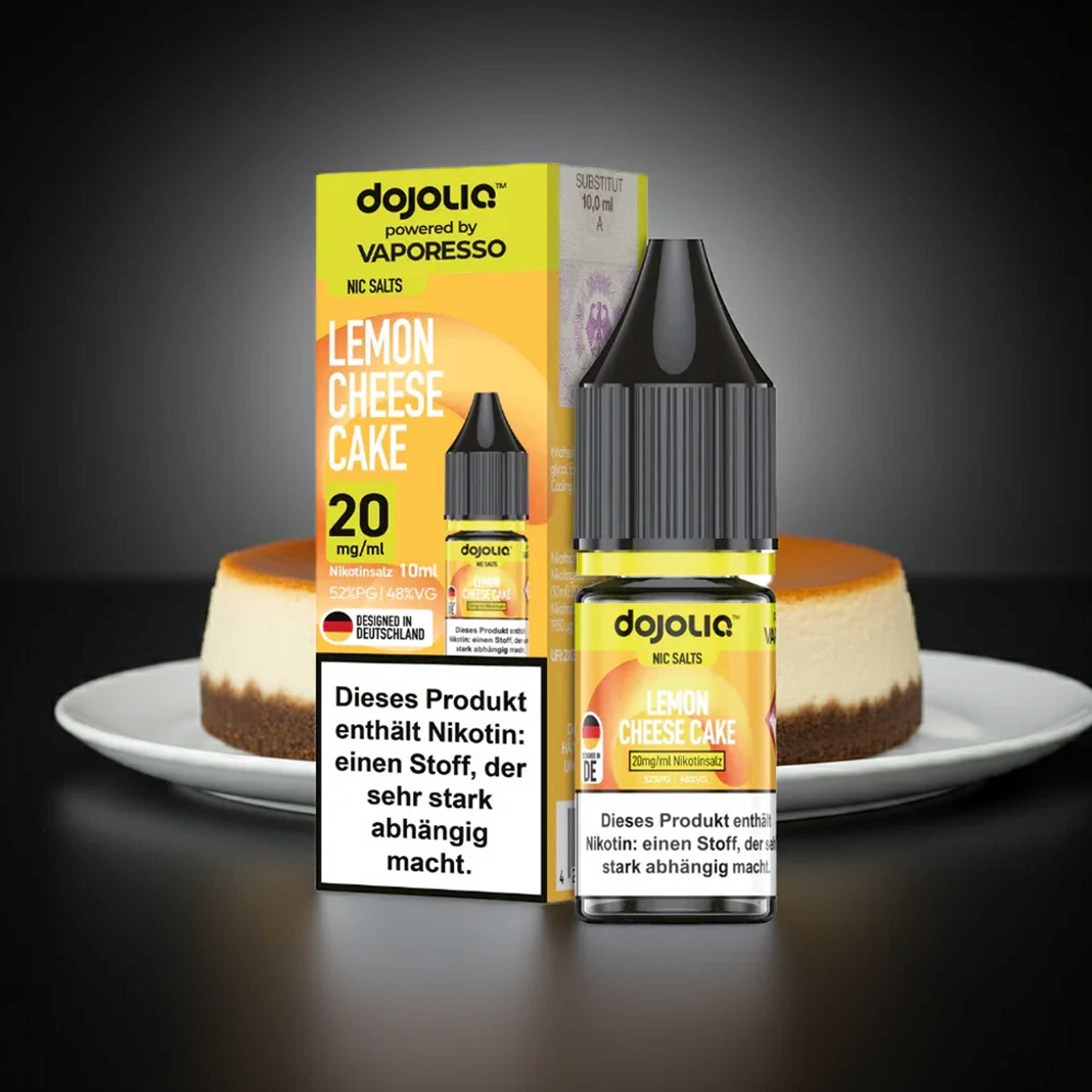 Dojoliq Lemon Cheese Cake Nikotinsalz Liquid: Zitronige Süße trifft cremigen Genuss