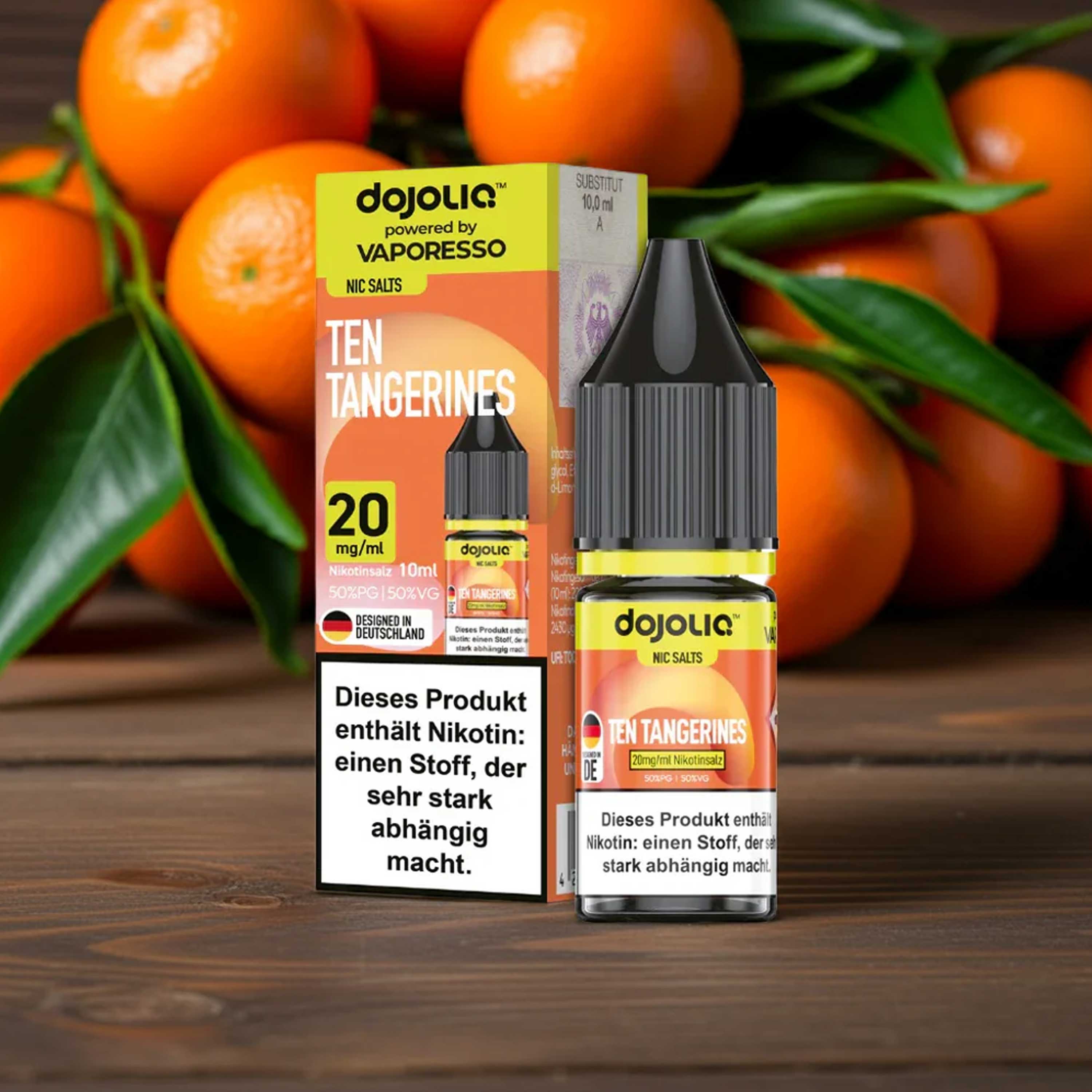 Dojoliq Ten Tangerines: Sonnige Mandarinennote mit Nikotinsalz