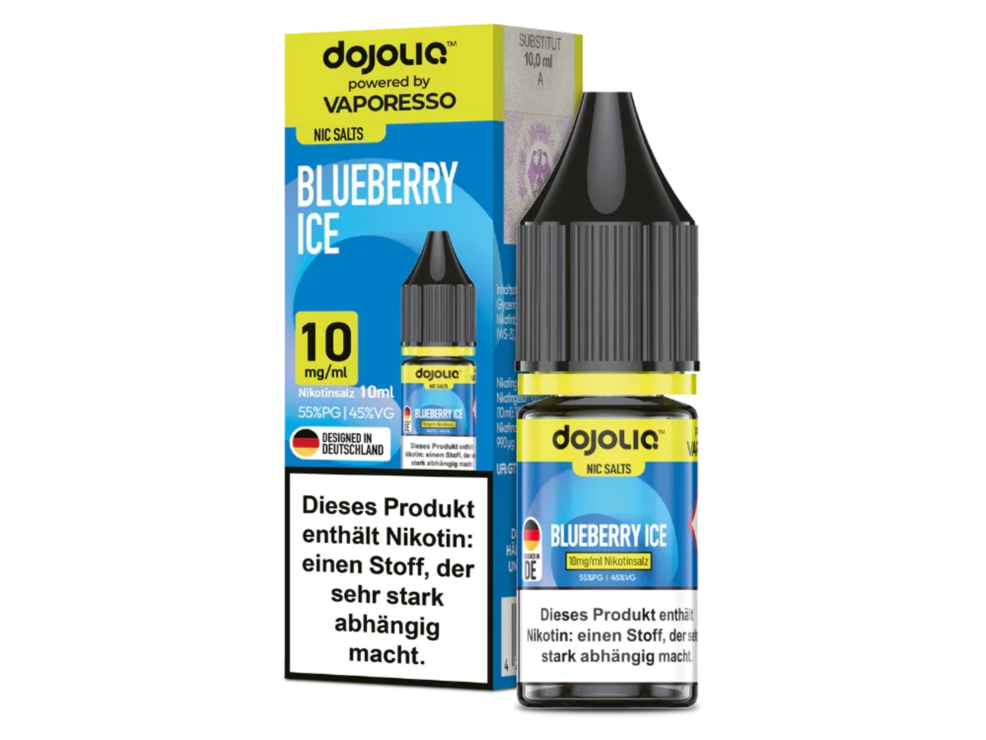Dojoliq - Blueberry Ice - Nikotinsalz Liquid - Blueberry Ice / 1er Packung / 10 mg/ml time4smoke.de