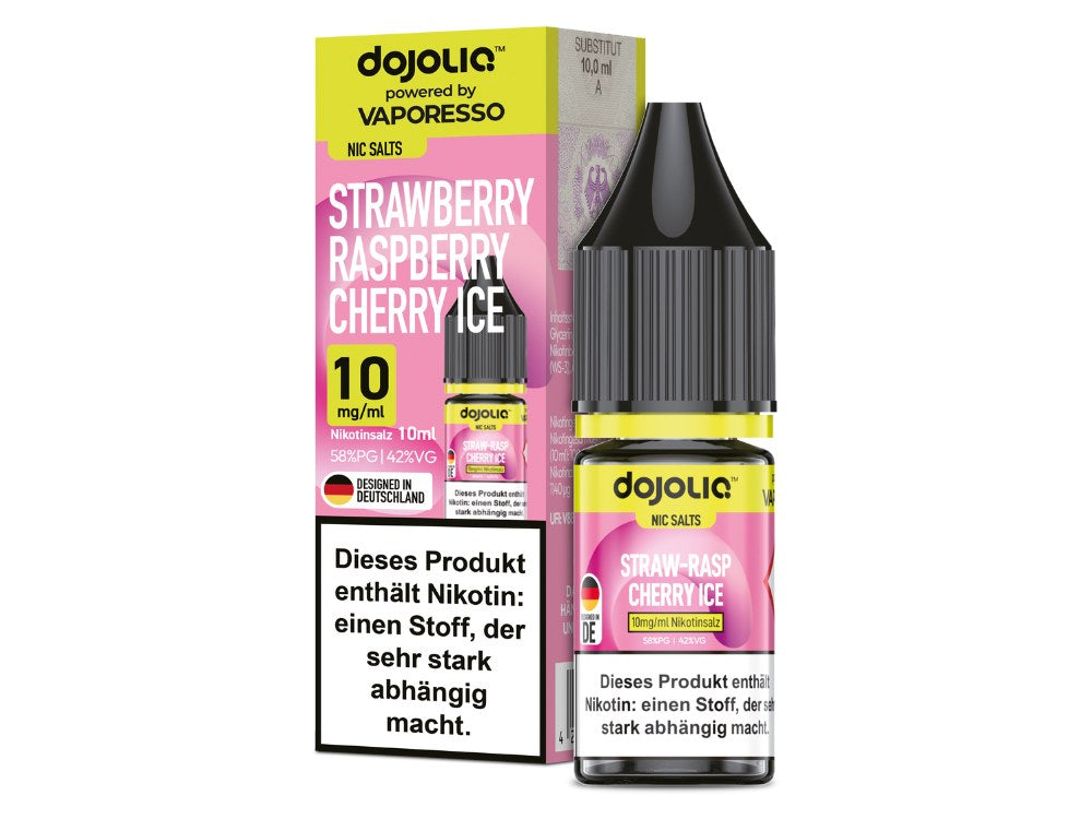 Dojoliq - Strawberry Raspberry Cherry Ice - Nikotinsalz Liquid
