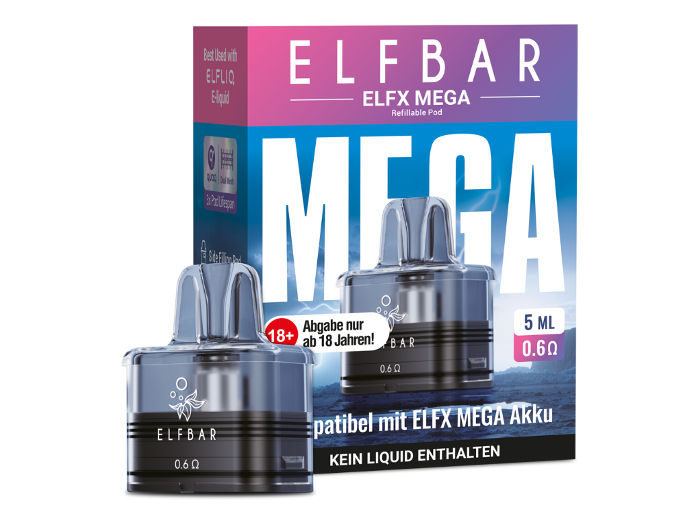 Elfbar - Elfx Mega Pod | 5 & 10 ml | 0.60 & 0.80 Ohm